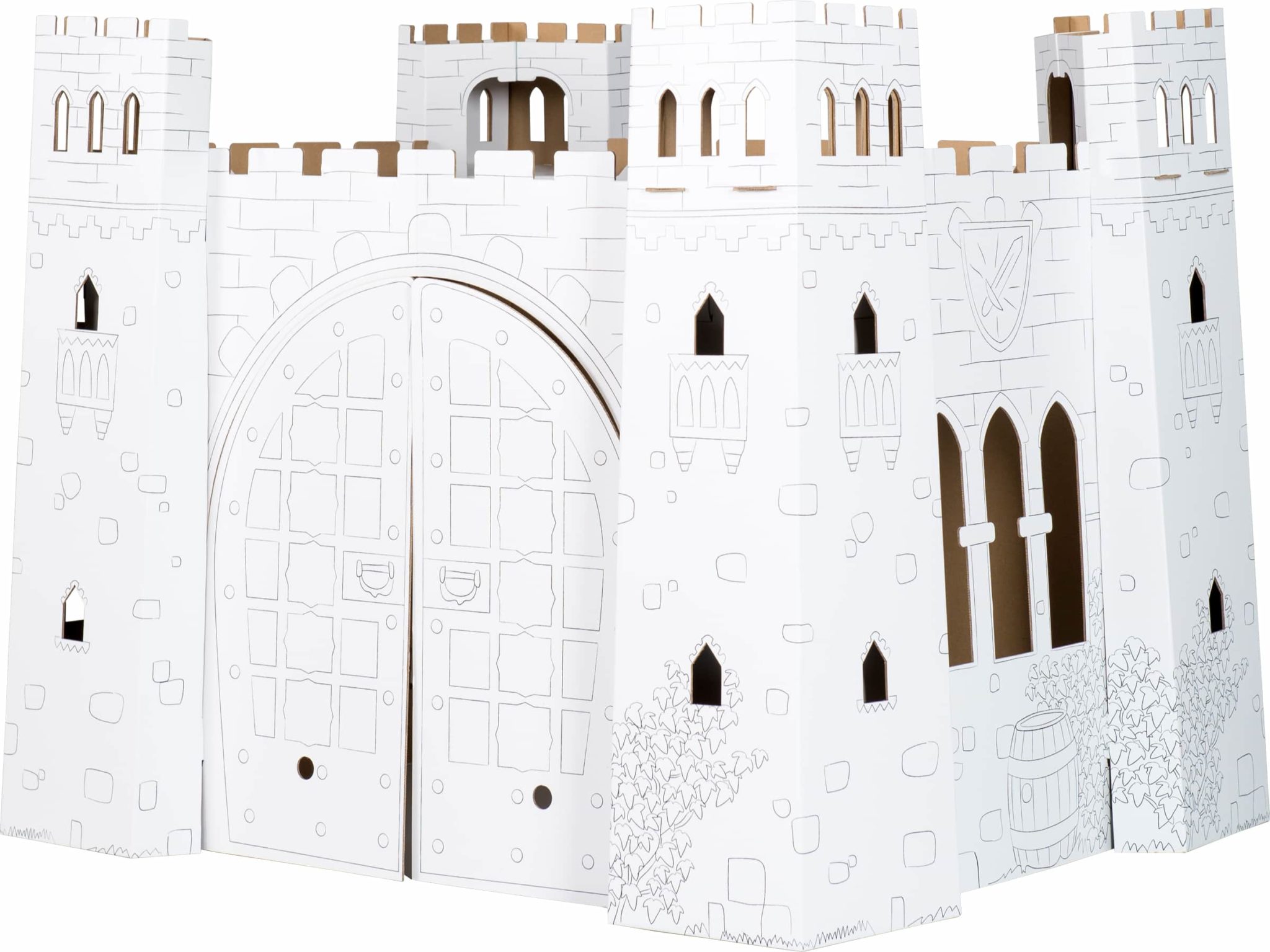Cardboard Castle built and uncoloured