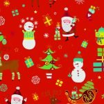 Baboo Santa, Snowmen and Reindeers Christmas Wrap