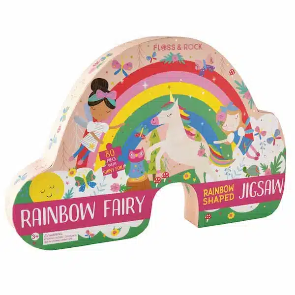 Floss and Rock 80pc Rainbow Fairy Jigsaw Puzzle in box