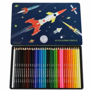 space age colouring pencils