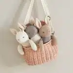threadbear design bunnies in a basket
