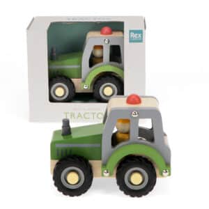 wooden tractor push along toy