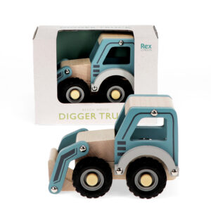 push along wooden digger toy