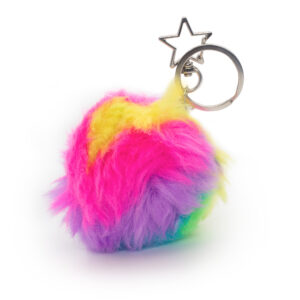 Scrunchems Furry Squish Ball Keychain sensory fidget toy for children