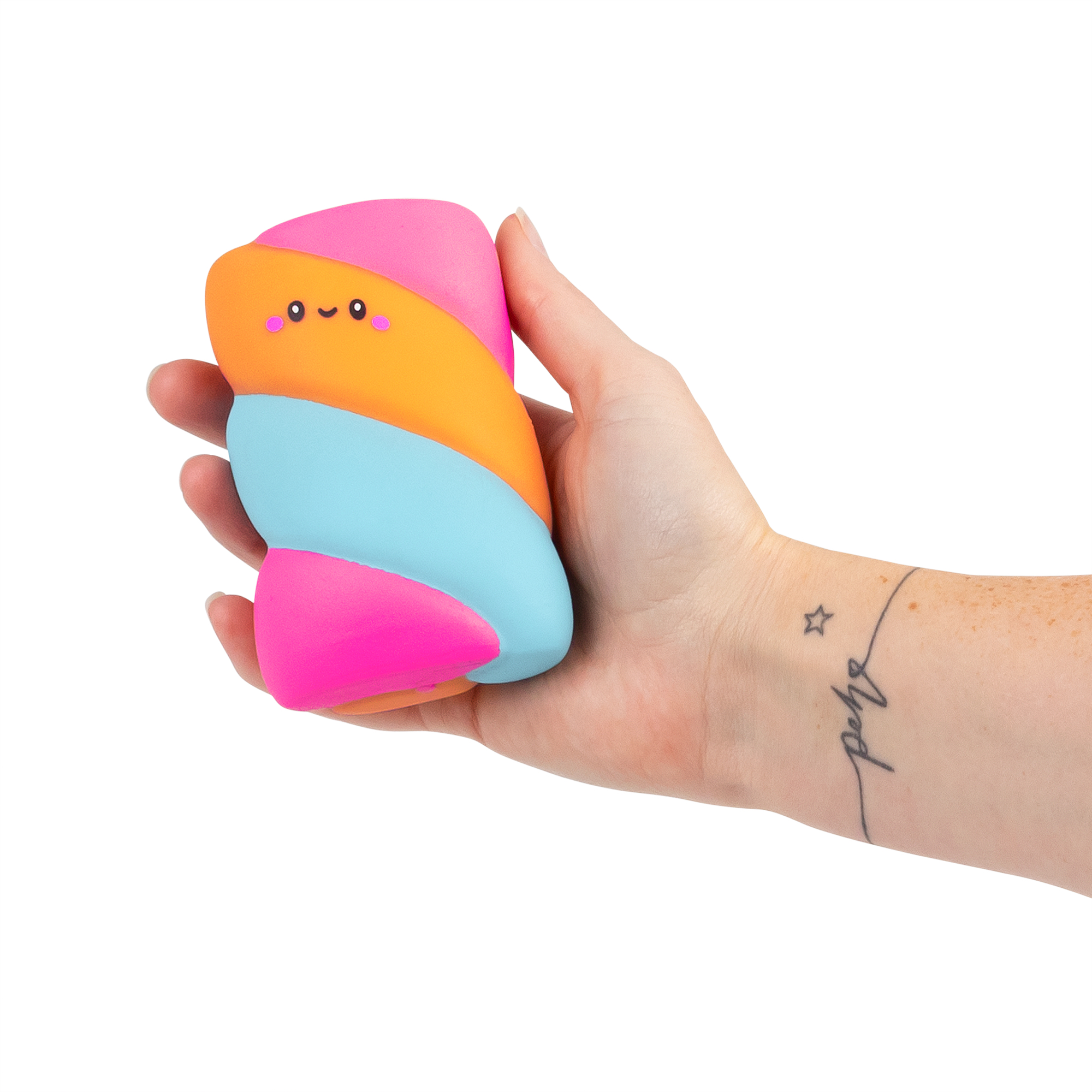 Cute marshmallow shaped squishy toy with soft slow rise foam