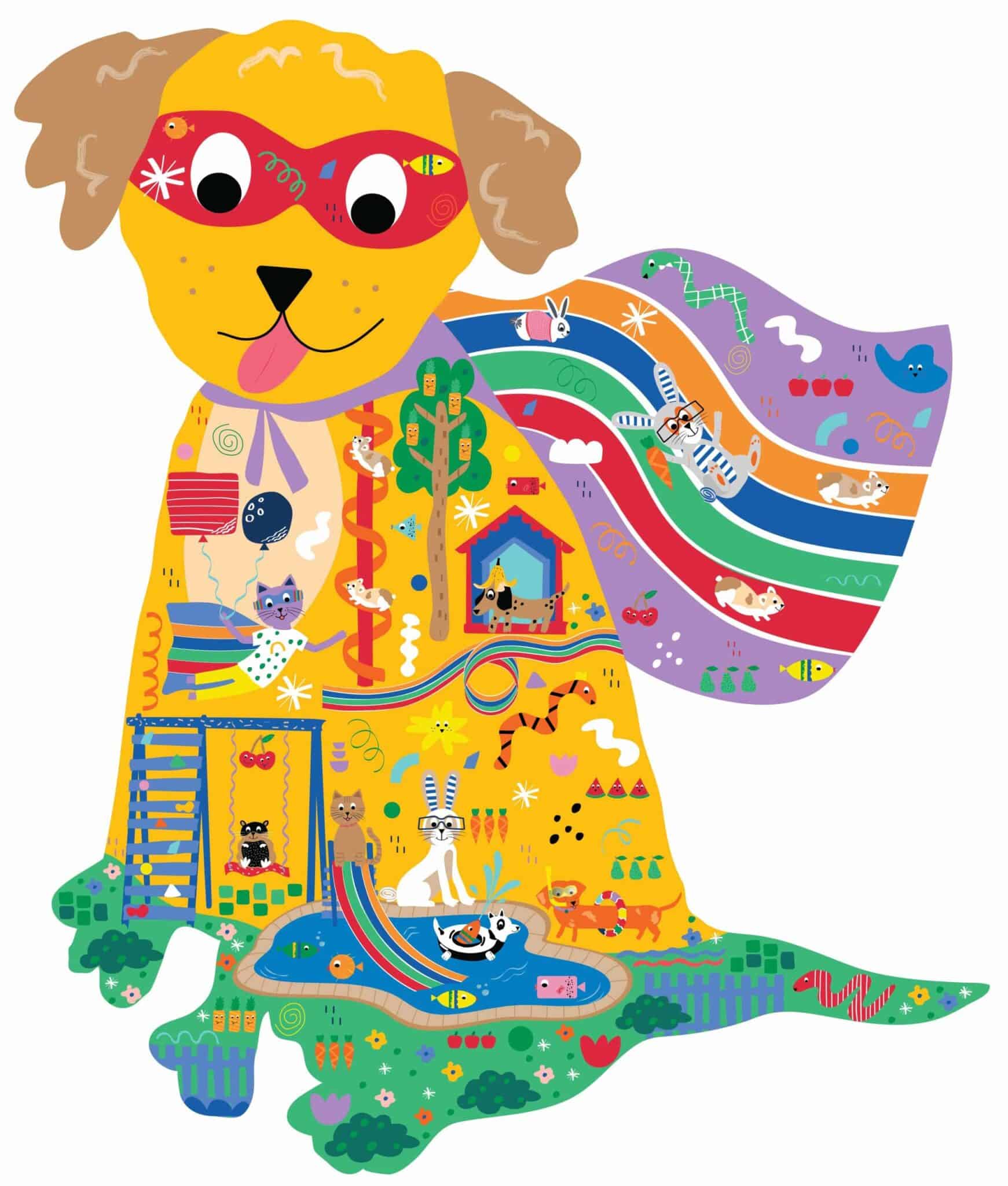 47P5976_PUZZLE Floss & Rock 40 PIECE JIGSAW - PETS