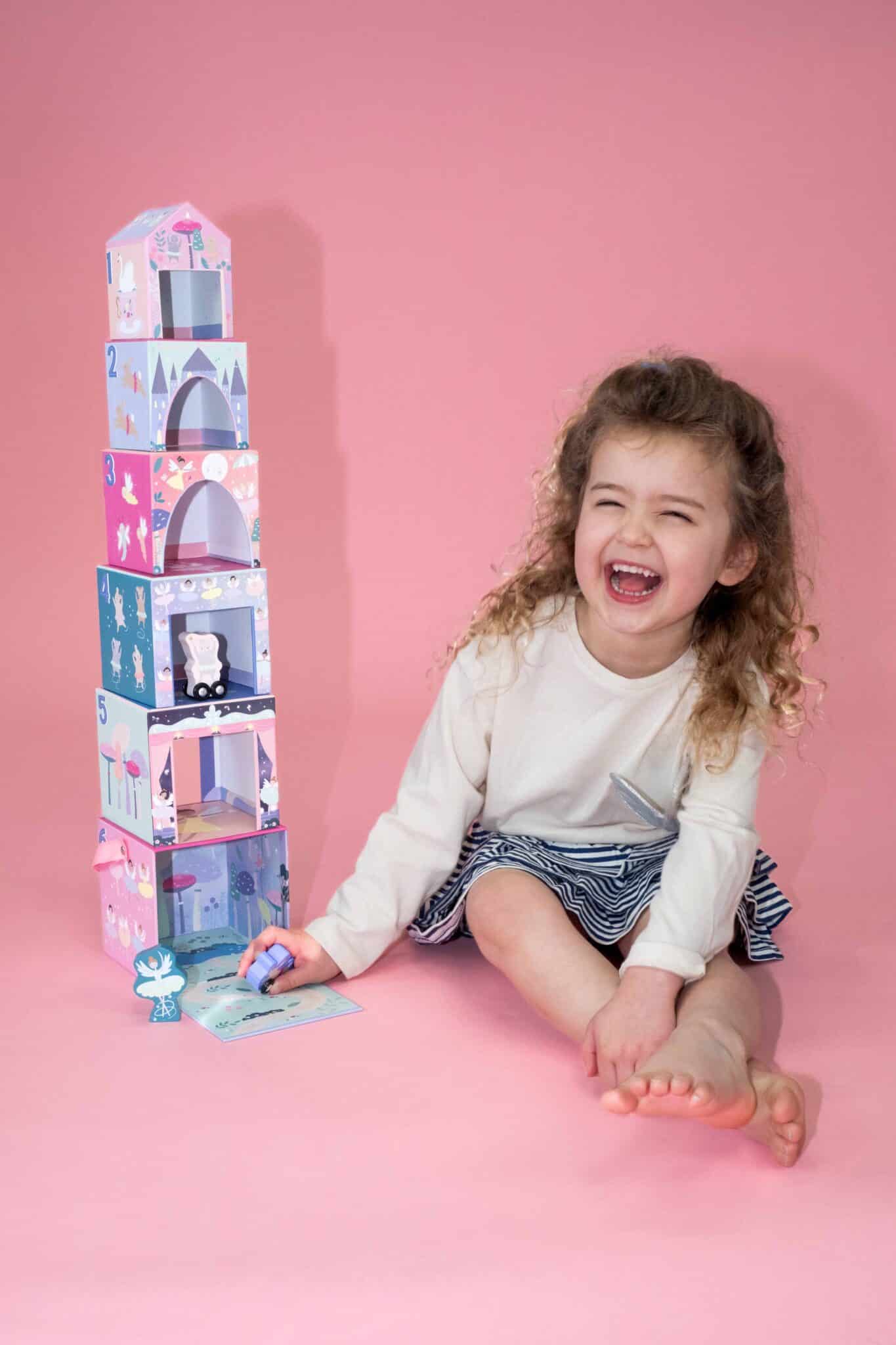 49P6073-1 stack & Play Enchanted with little girl laughing
