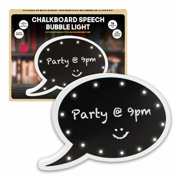 Chalkboard Speech Bubble light boxed and out of box