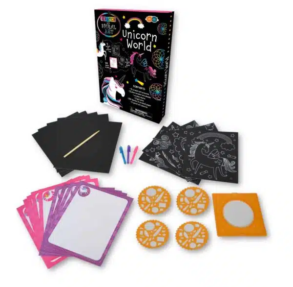 Unicorn Scratch & Spiral Art Bumper Activity Set