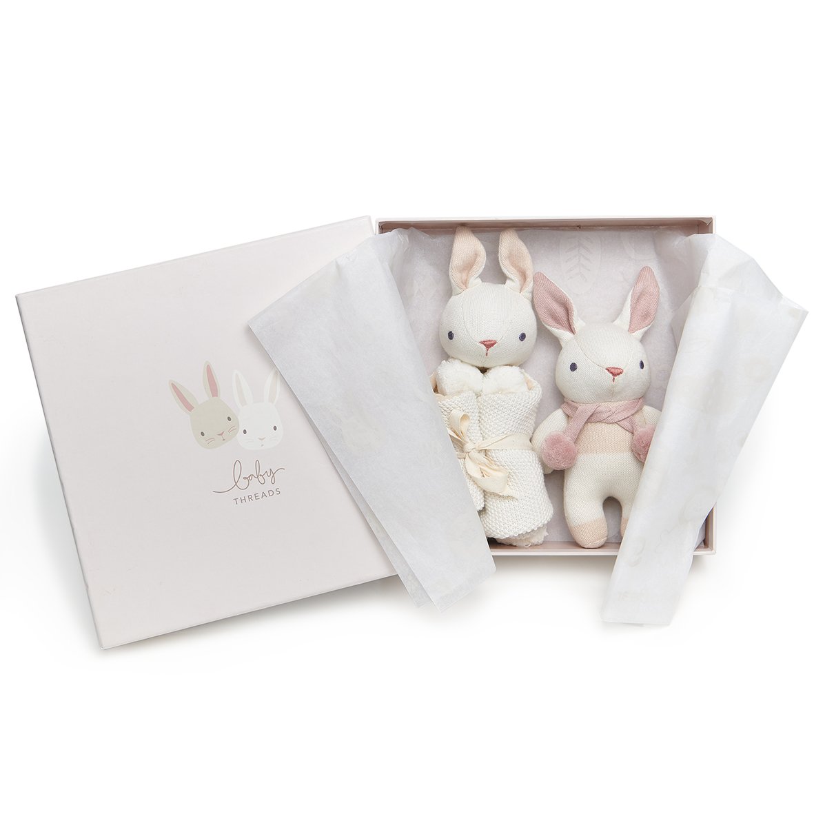 cream bunny gift set box