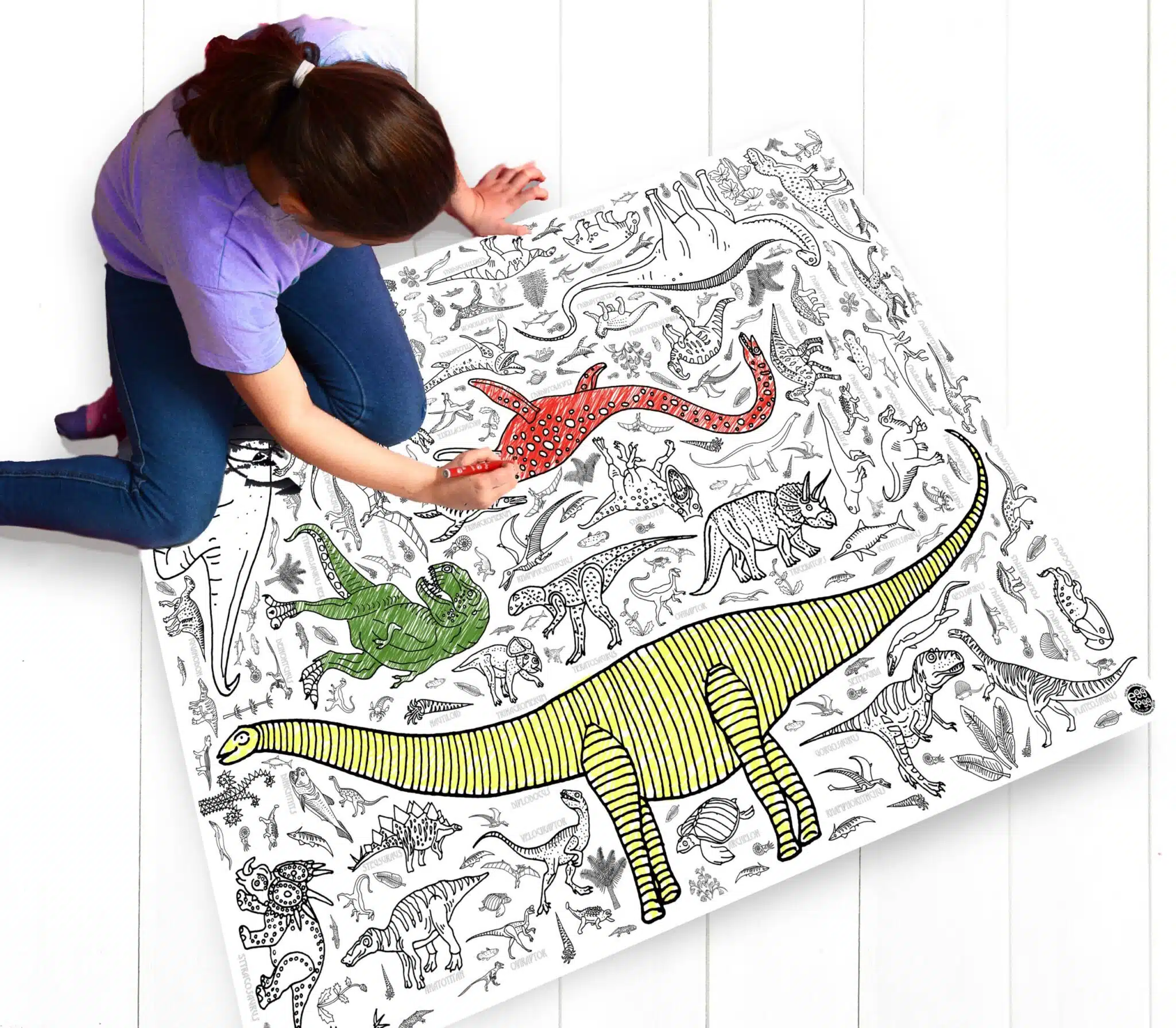 Child with eggnogg colour-in poster