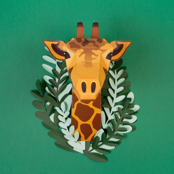 giraffe head wall mount