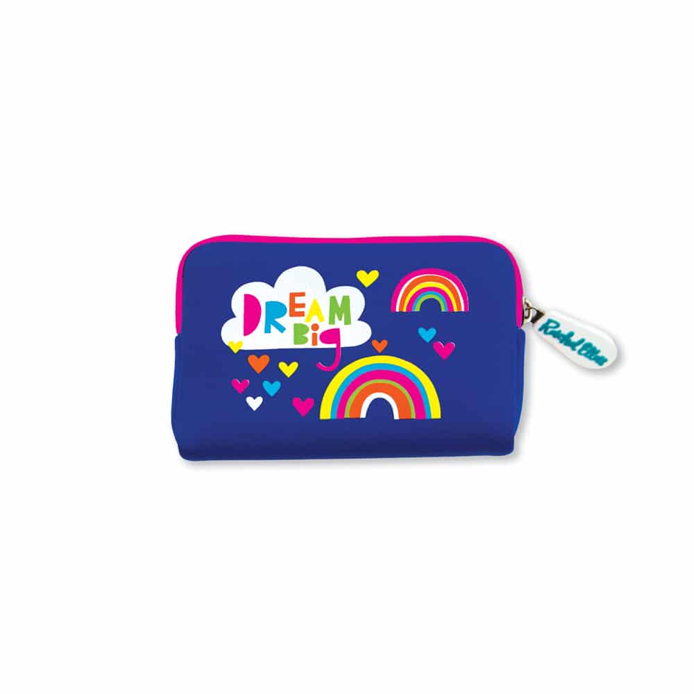 neoprene purse dream big rainbows