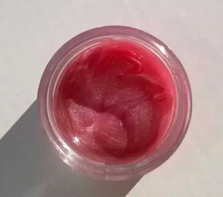 Pink Galaxy Swirl Lipgloss_Above inside of my stardust pink swirl lip gloss