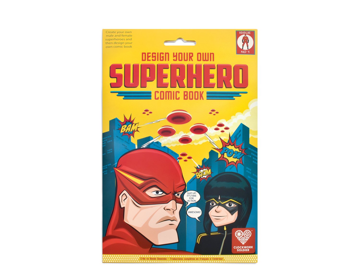 design your own superhero comic book front