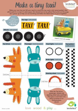 Animal Taxi Printable