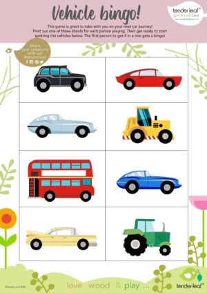 Car Bingo Printable