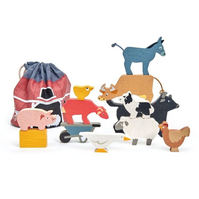 stacking farmyard tender leaf toys