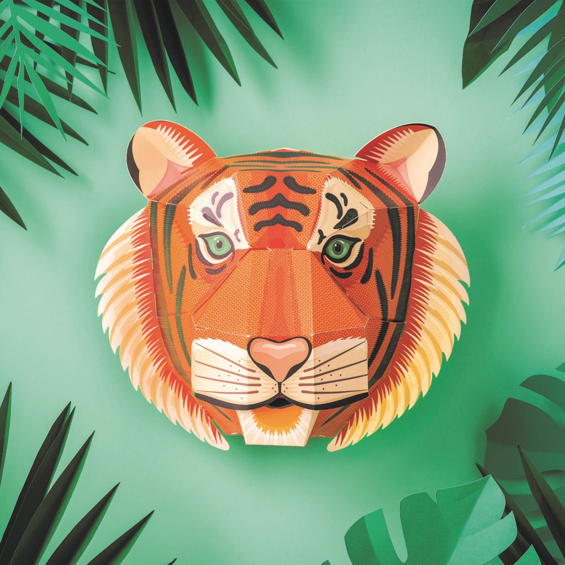 Tiger Head - 3D Model Kit - Arts and Crafts for Kids