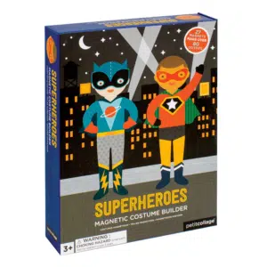 petit collage superheroes magnetic playset box