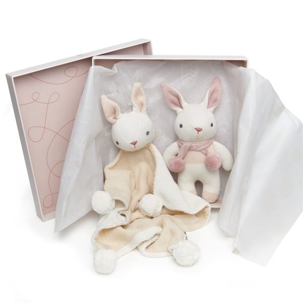 cream bunny gift set