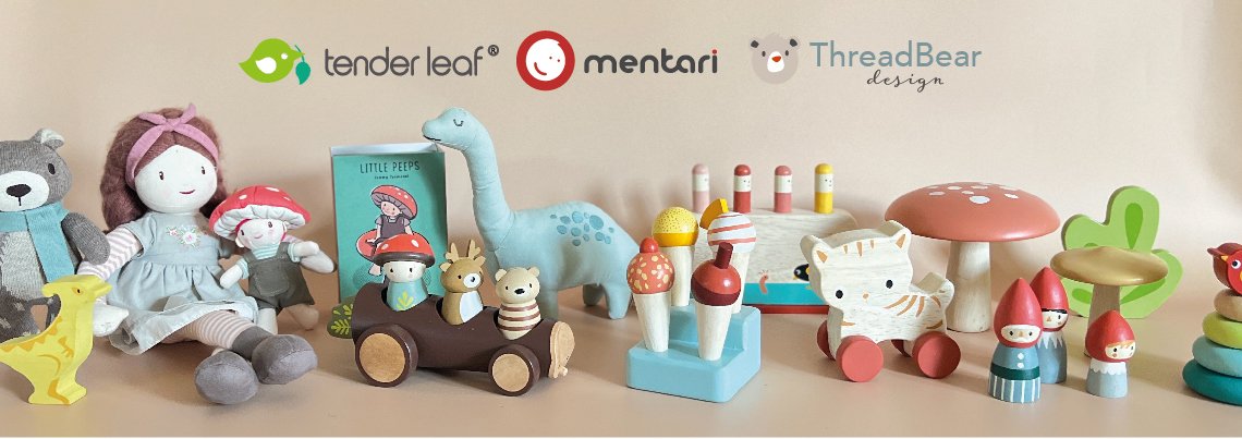 toys from tender leaf toys and mentari and threadbear design