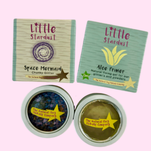 little stardust bio glitter space mermaid and aloe primer