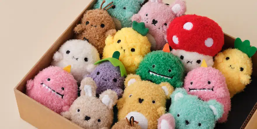 noodoll plush toys in a box
