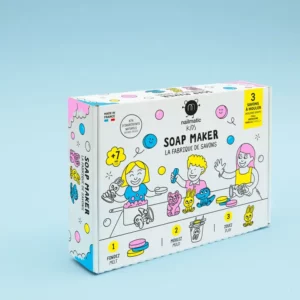 nailmatic kids soap maker kit in out packaging
